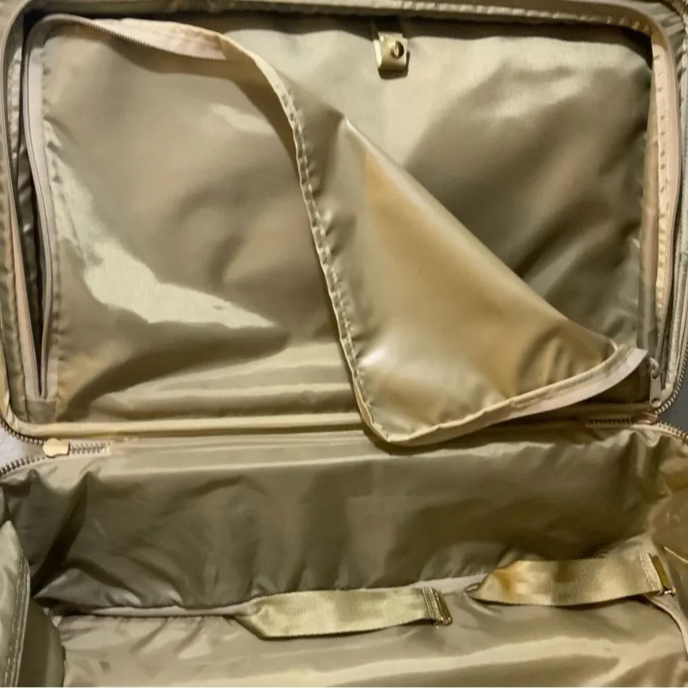 King Ranch, leather trim suitcase roller bag carry-on, luggage 22”